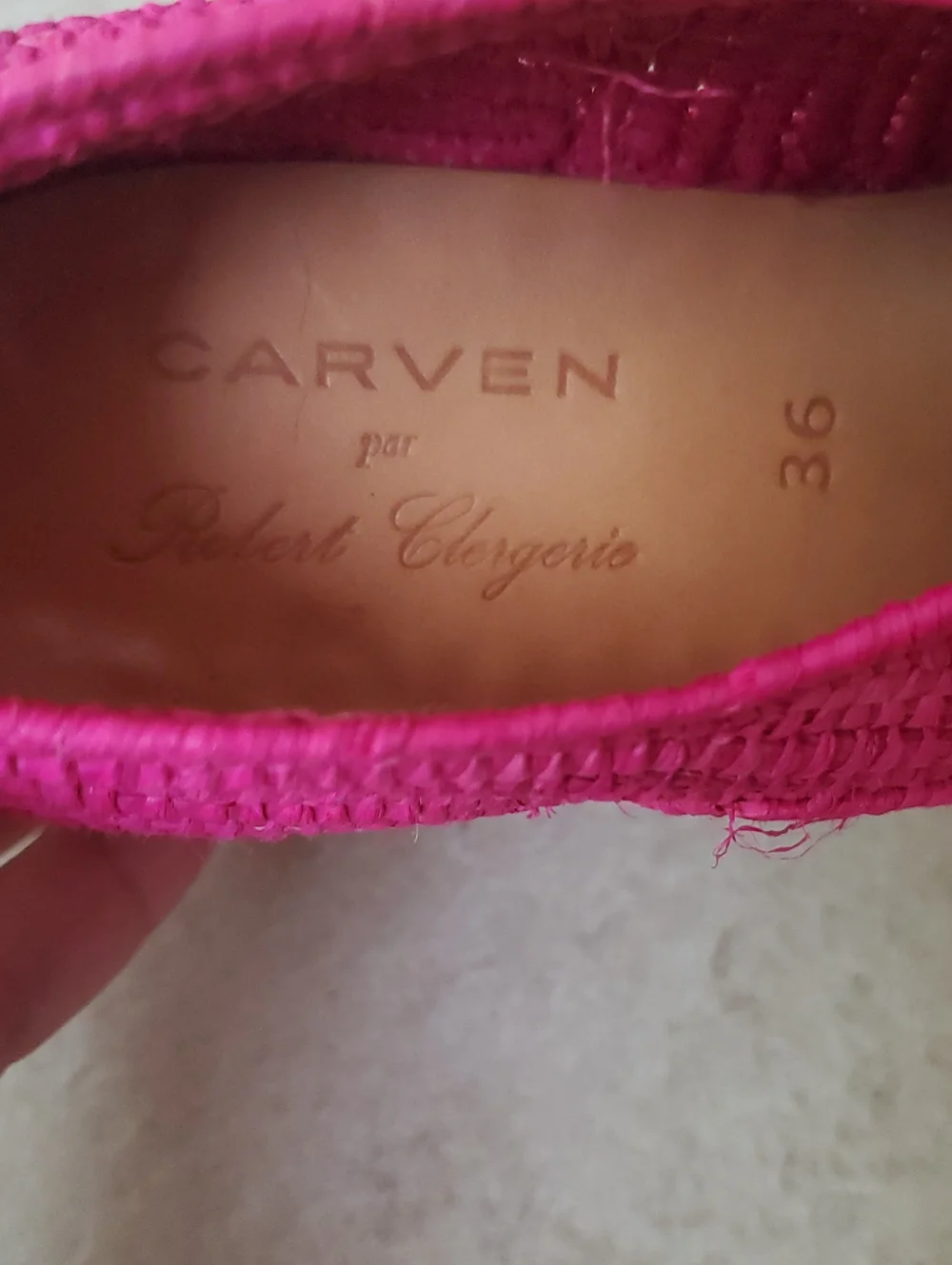 CARVEN X ROBERT CLERGERIE Raffia Platform Wedge Espadrille Sz EU36  US5.5